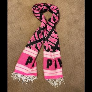 PINK Victoria Secrets - Lovely woven long pink/white/black scarf/shawl w…